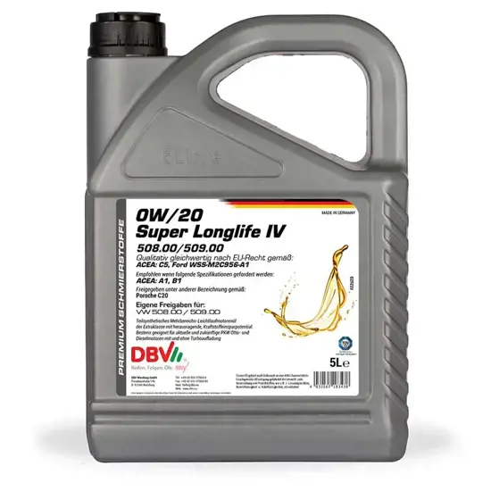 DBV Motoroel Motoroel DBV VW Audi 0W 20 5 Liter 15238610