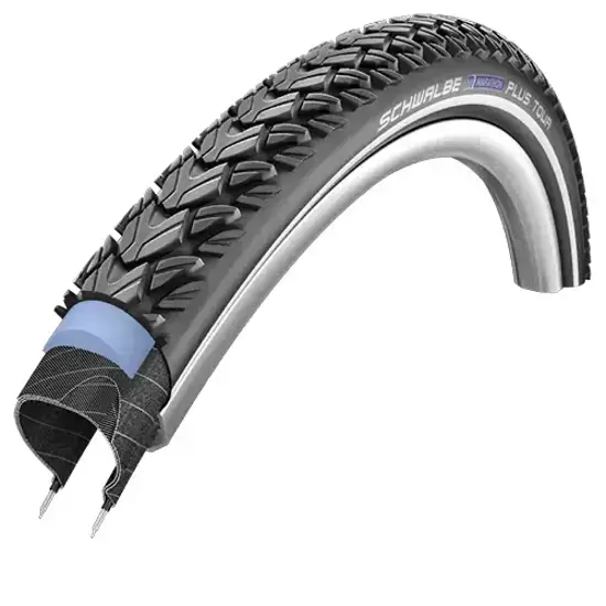 Schwalbe 50 559 MARATHON PLUS TOUR 26x200 Drahtreifen SMARTGUARD ADDIX Reflex Schwarz 15197356