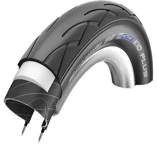 Schwalbe 47 288 KID PLUS 14x175 Drahtreifen PUNCTUREGUARD BLACK N ROLL Schwarz 15326246